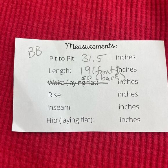 We The Free Waffle Knit Oversized Ringer Long Sleeve Shirt Large - Picture 8 of 8